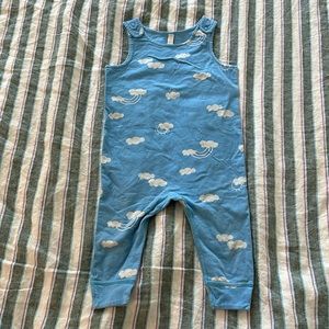 Vintage Hanna Andersson Jumper/Romper| Light Blue and White | 80cm (18-24mo)